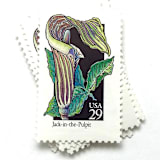 "Jack-In-The-Pulpit Postage Stamps | American Wildflower Series | Green Flower | Botanical | Vintage Unused USPS Postage 29c | Pack of 10" - Postage Stamps in green by Heritage Post House