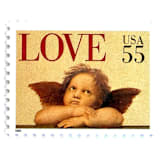 "Cherub Postage Stamps | Love Series | Cupid | Angel | Valentine | Wedding Stamps | Vintage Unused USPS Postage 55c | Pack of 10" - Postage Stamps in natural by Heritage Post House
