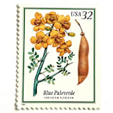 "Blue Paloverde Postage Stamps | Flowering Trees | Arizona State Tree | Southwestern | Yellow Flower | Wedding Stamps | Vintage Unused USPS Postage 32c | Pack of 10" - Postage Stamps in yellow by Heritage Post House
