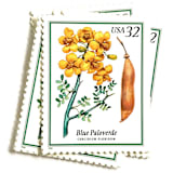 "Blue Paloverde Postage Stamps | Flowering Trees | Arizona State Tree | Southwestern | Yellow Flower | Wedding Stamps | Vintage Unused USPS Postage 32c | Pack of 10" - Postage Stamps in yellow by Heritage Post House