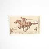 "4 Cent Pony Express Postage Stamps // set of 10 // UNUSED vintage stamps" - Postage Stamps in brown by Flourish Fine Writing