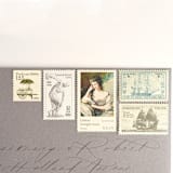 "European Garden Postage Set // Set of 5 // 77.5 Cents in Postage" - Postage Stamps in green by Flourish Fine Writing