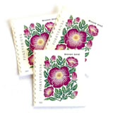 "Woods' Rose Postage Stamps | Mountain Flora Series | Wedding Stamps | Vintage Unused USPS Postage Forever Stamps | Pack of 10" - Postage Stamps in pink by Heritage Post House