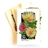 "Ohi'a Lehua Postage Stamps | American Wildflower Series | Yellow Red Flower | Hawaiian Botanical | Vintage Unused USPS Postage 29c | Pack of 10" - Postage Stamps in yellow by Heritage Post House