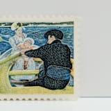 "Vintage Unused Stamps - Mary Cassatt, 5 cent - Set of 5" - Postage Stamps in multicolor by Tablo Post