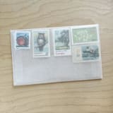 "$1.07 cents . Georgia vintage postage stamps . Set of 5" - Postage Stamps in green by Kristen Melchor