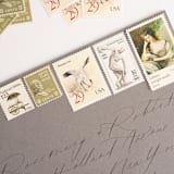 "Vintage English Garden Postage Set // Set of 5 // $.91.5 in postage" - Postage Stamps in green by Flourish Fine Writing