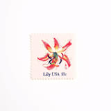 "18 Cent Lily Flower Postage Stamps // Set of 10 // Vintage Postage" - Postage Stamps in pink by Flourish Fine Writing