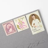 "29 Cent Foxglove Postage Stamps // Set of 5 // UNUSED Vintage Stamps" - Postage Stamps in pink by Flourish Fine Writing