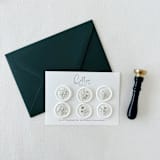 "Wildflower Blue Floral Wax Seal Self-adhesive| Set Of 6" - Wax Seals in multicolorassorted-colors by Eva Friesen