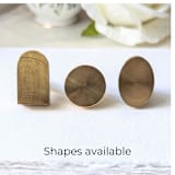 "Smell the Roses- Vellum- Customizable Shape- Set of 25 Hand-crafted Wax Seals with Organic Dried Florals" - Wax Seals in clear by Inkspiringletters