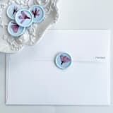 "Cherry Blossom Wax Seal in Mist Blue | Pack of 10" - Wax Seals in pink by Caitlin Home