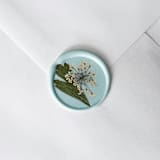 "Queen Anne's Lace Wax Seal in Mist Blue  | Pack of 10" - Wax Seals in blue by Caitlin Home