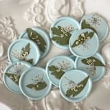 "Queen Anne's Lace Wax Seal in Mist Blue  | Pack of 10" - Wax Seals in blue by Caitlin Home