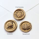 "Mini Nautical Hand-crafted Wax Seals- Customizable Color- Set of 25" - Wax Seals in multicolor by Inkspiringletters