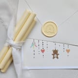 "Customizable Color Rainbow Self-adhesive Wax Seals, Set of 5" - Wax Seals in blue by MC silverlinings