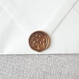 "Antique Gold graduation wax seal - Graduation cap throw | Set of 10" - Wax Seals in gold by Maria Ferrer G.