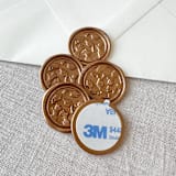 "Antique Gold graduation wax seal - Graduation cap throw | Set of 10" - Wax Seals in gold by Maria Ferrer G.