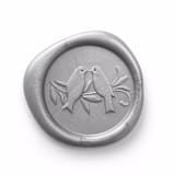 "Love Birds Wax Seal - Silver - Set of 25" - Wax Seals in silver by Papel Custom Design