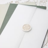 "Beige and White Wildflower Wax Seals | Set of 25" - Wax Seals in beige by Clove and Cedar Design