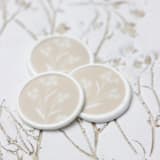 "Beige and White Wildflower Wax Seals | Set of 25" - Wax Seals in beige by Clove and Cedar Design