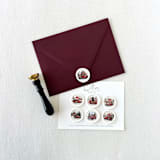 "Self-adhesive wax seal | Christmas Rustic Trucks Design | Set of 6" - Wax Seals in multicolorassorted-colors by Eva Friesen
