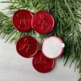 "Bow Red Wax Seal - set of 10" - Wax Seals in red by Honey Silks Co