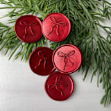 "Bow Red Wax Seal - set of 10" - Wax Seals in red by Honey Silks Co