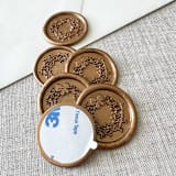 "Antique Gold Christmas wreath wax seal sticker | Set of 10" - Wax Seals in gold by Maria Ferrer G.
