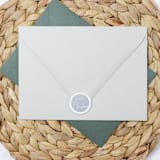 "Dusty Blue Merry Christmas Wax Seals | Set of 25" - Wax Seals in blue by Clove and Cedar Design