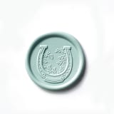 "Horseshoe Wax Seal in Sage Pack of 10" - Wax Seals in green by Abby Choi