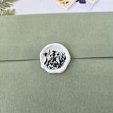 "Wildflower Field- White with Black Accents- Set of 25 Hand-crafted Wax Seals" - Wax Seals in multicolor by Inkspiringletters