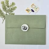 "Wildflower Field- White with Black Accents- Set of 25 Hand-crafted Wax Seals" - Wax Seals in multicolor by Inkspiringletters
