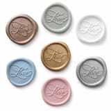 "Love Wax Seal - Set of 25 - Choice of Colors" - Wax Seals in multicolorassorted-colors by Papel Custom Design