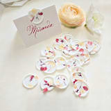 "First Kiss Florals- White- Customizable Shape- Set of 25 Hand-crafted Wax Seals" - Wax Seals in white by Inkspiringletters