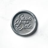 "Save the Date in Silver Pack of 10" - Wax Seals in silver by Abby Choi