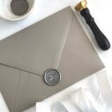 "Save the Date in Silver Pack of 10" - Wax Seals in silver by Abby Choi