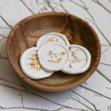 "White and Gold Wax Seals | Set of 25" - Wax Seals in gold by Clove and Cedar Design