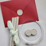 "Customizable Color Heart Self-adhesive Wax Seals, Set of 5" - Wax Seals in gold by MC silverlinings