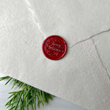 "Merry Christmas Red Wax Seal - Set of 10" - Wax Seals in red by Honey Silks Co