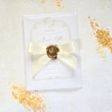 "Rose Bouquet Wax Sealed Ribbon- Satin Ivory Ribbon with Wax Seal- Customizable Color- Set of 10" - Wax Seals in natural by Inkspiringletters