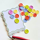 "Sweet Hearts- Assorted Colors- Set of 25 Mini Hand-crafted Wax Seals" - Wax Seals in multicolorassorted-colors by Inkspiringletters