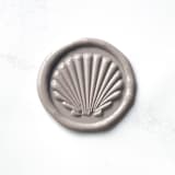 "Seashell in Clay Pack of 10" - Wax Seals in gray by Abby Choi