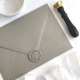 "Seashell in Clay Pack of 10" - Wax Seals in gray by Abby Choi