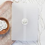 "White Magnolia Vellum Wax Seals | Set of 25" - Wax Seals in white by Clove and Cedar Design