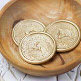 "Custom Holiday Reindeer Postage Wax Seals | Set of 25" - Wax Seals in multicolorassorted-colors by Clove and Cedar Design