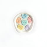 "Conversation Heart Wax Seals, Pack of 10" - Wax Seals in white by Abby Choi