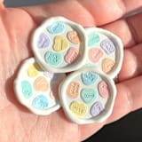 "Conversation Heart Wax Seals, Pack of 10" - Wax Seals in white by Abby Choi