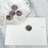 "Purple Mums in Lilac Wax Seals | Pack of 10" - Wax Seals in purple by Caitlin Home