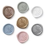 "Greenery Leaves Wax Seals - Set of 25 - Choice of Color" - Wax Seals in multicolorassorted-colors by Papel Custom Design